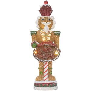 Clayre & Eef 6PR5831 Decoración Cascanueces con LED 12x10x35 cm