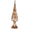Árbol de Navidad Decorativo Clayre & Eef 6PR5835 Ø 10x38 cm Marrón y Blanco