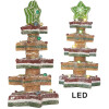 Árbol de Navidad decorativo con LED Clayre & Eef 6PR5838 15x15x29 cm Marrón-Rojo