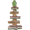 Árbol de Navidad decorativo con LED Clayre & Eef 6PR5838 15x15x29 cm Marrón-Rojo