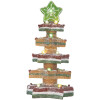 Árbol de Navidad decorativo con LED Clayre & Eef 6PR5838 15x15x29 cm Marrón-Rojo
