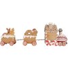 Tren decorativo Clayre & Eef 6PR5839 33x10x15 cm Marrón-Rojo
