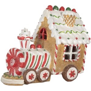 Clayre & Eef 6PR5840 Decoración Locomotora con LED 21x12x17 cm