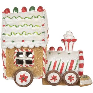 Clayre & Eef 6PR5840 Decoración Locomotora con LED 21x12x17 cm