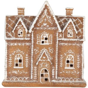 Decoración Casa con LED Clayre & Eef 6PR5841 21x8x20 cm Marrón/Blanco