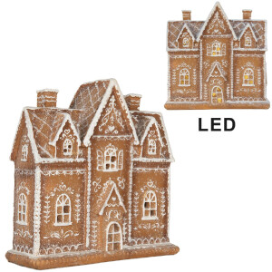 Decoración Casa con LED Clayre & Eef 6PR5841 21x8x20 cm Marrón/Blanco
