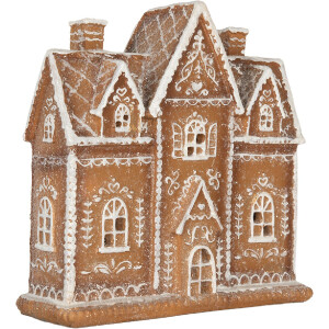 Decoración Casa con LED Clayre & Eef 6PR5841 21x8x20 cm Marrón/Blanco