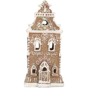Decoración Casa Clayre & Eef 6PR5842 con LED 9x7x18 cm Marrón-Rosa