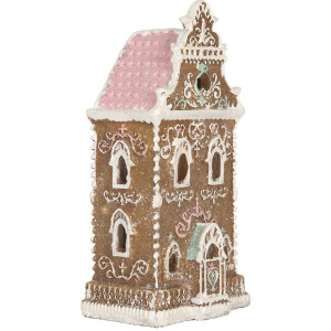 Decoración Casa Clayre & Eef 6PR5842 con LED 9x7x18 cm Marrón-Rosa
