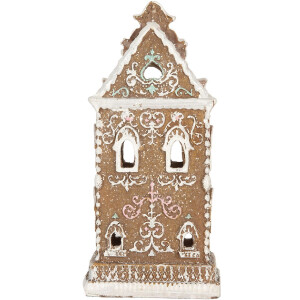 Decoración Casa Clayre & Eef 6PR5842 con LED 9x7x18 cm Marrón-Rosa