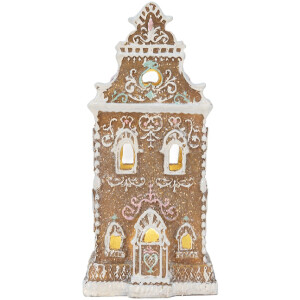 Decoración Casa Clayre & Eef 6PR5842 con LED 9x7x18 cm Marrón-Rosa
