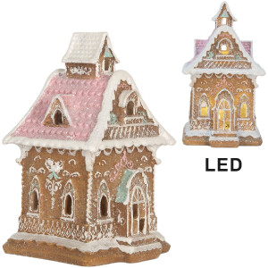 Casa Decorativa con LED Clayre & Eef 6PR5843 9x10x15 cm