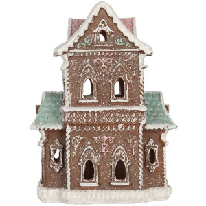 Casa Decorativa con LED Clayre & Eef 6PR5844 15x12x20 cm