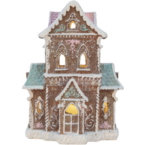 Casa Decorativa con LED Clayre & Eef 6PR5844 15x12x20 cm