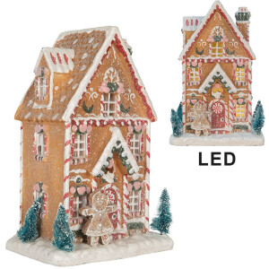 Casa Decorativa con LED Clayre & Eef 6PR5845 17x12x25 cm