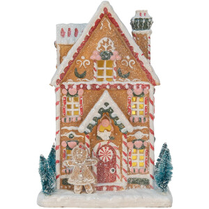 Casa Decorativa con LED Clayre & Eef 6PR5845 17x12x25 cm