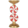 Candelabro con LED Clayre & Eef 6PR5850 Ø 10x23 cm Dorado Blanco