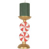 Candelabro con LED Clayre & Eef 6PR5850 Ø 10x23 cm Dorado Blanco
