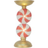 Candelabro con LED Clayre & Eef 6PR5850 Ø 10x23 cm Dorado Blanco