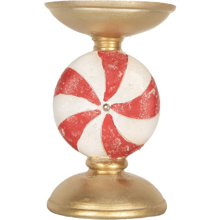 Candelabro Clayre & Eef 6PR5851 con LED Ø 10x16 cm Dorado Blanco