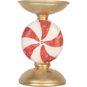 Candelabro Clayre & Eef 6PR5851 con LED Ø 10x16 cm Dorado Blanco