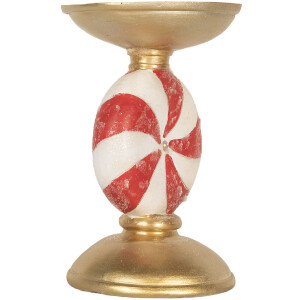 Candelabro Clayre & Eef 6PR5851 con LED Ø 10x16 cm Dorado Blanco
