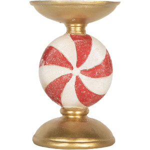 Candelabro Clayre & Eef 6PR5851 con LED Ø 10x16 cm Dorado Blanco