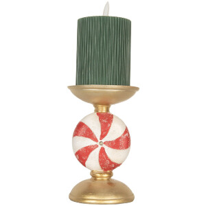 Candelabro Clayre & Eef 6PR5851 con LED Ø 10x16 cm Dorado Blanco
