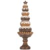 Decoración de Navidad Árbol Clayre & Eef 6PR5852 Ø 11x33 cm Marrón y Blanco