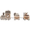Tren Decorativo Clayre & Eef 6PR5856 33x10x15 cm Marrón y Blanco