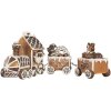 Tren Decorativo Clayre & Eef 6PR5856 33x10x15 cm Marrón y Blanco