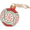 Clayre & Eef 6PR5859 Adorno para Colgar Bola de Navidad con LED Ø 12x14 cm