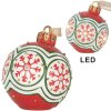 Clayre & Eef 6PR5859 Adorno para Colgar Bola de Navidad con LED Ø 12x14 cm