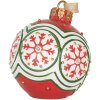 Clayre & Eef 6PR5859 Adorno para Colgar Bola de Navidad con LED Ø 12x14 cm