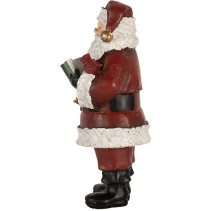 Clayre & Eef 6PR5863 Decoración Papá Noel con Libro 10x10x21 cm