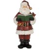 Clayre & Eef 6PR5863 Decoración Papá Noel con Libro 10x10x21 cm