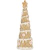 Clayre & Eef 6PR5866 Decoración Árbol de Navidad Ø 9x25 cm Marrón y Blanco