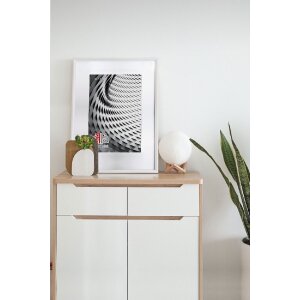 FramesFactory 5903351577526 Marco foto 40x50 cm blanco madera con vidrio acrílico