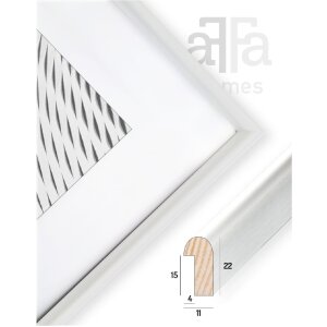 FramesFactory 5903351577526 Marco foto 40x50 cm blanco madera con vidrio acrílico