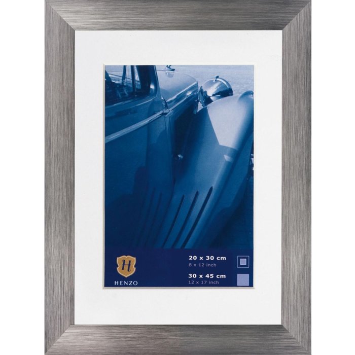 Henzo Marco de aluminio LUZERN 30x45 gris oscuro con passepartout 20x30 cm