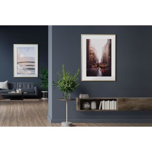 Marco de fotos de aluminio FramesFactory 62x93 cm dorado