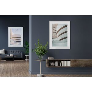 Marco de fotos FramesFactory Aluminio 59,4x84,1 cm blanco cristal sintético