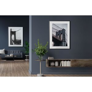 Marco de fotos de aluminio FramesFactory 42x59,4 cm negro perfil bloque cristal DIN A2