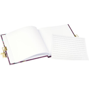 Goldbuch Diario Aves Tropicales ciruela 16x16 cm con cerradura