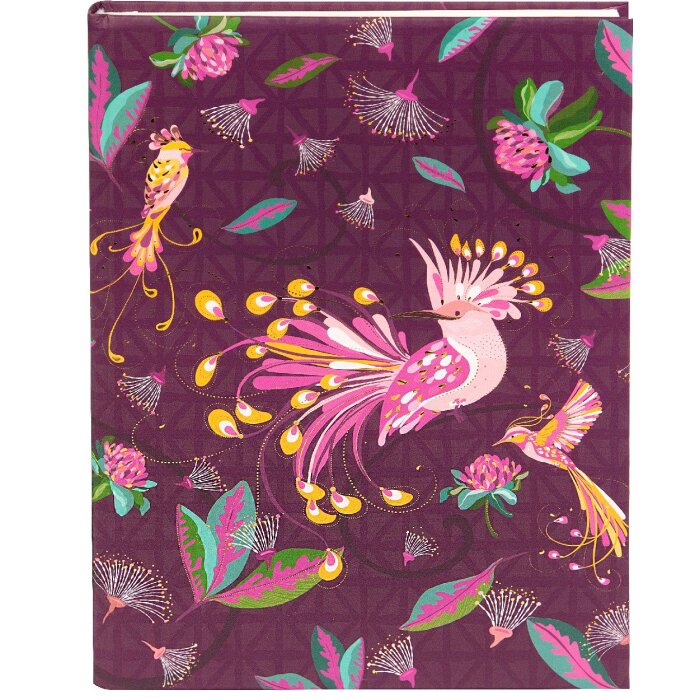 Goldbuch Cuaderno Tropical Birds Ciruela 15x22 cm