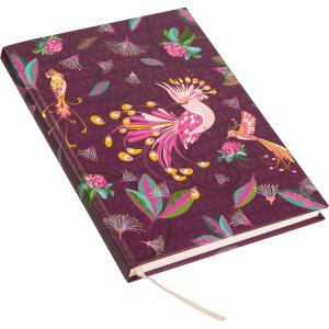 Goldbuch Cuaderno Tropical Birds Ciruela 15x22 cm
