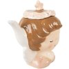 Clayre & Eef 6CETE0184 Tetera 21x12x16 cm Beige-Rosa / 650 ml