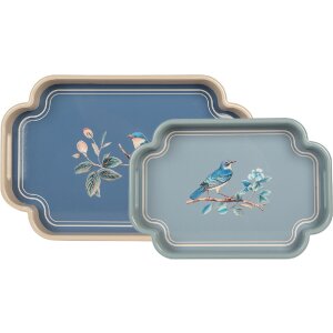 Clayre & Eef 6H2459 Bandeja Decorativa (Set de 2) 46x30x5 / 35x24x5 cm