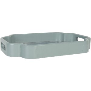 Clayre & Eef 6H2459 Bandeja Decorativa (Set de 2) 46x30x5 / 35x24x5 cm
