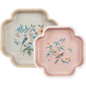 Clayre & Eef 6H2461 Bandeja Decorativa (Set de 2)...